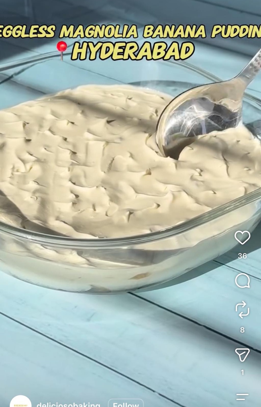 EGGLESS MAGNOLIA BANANA PUDDING HYDERABAD