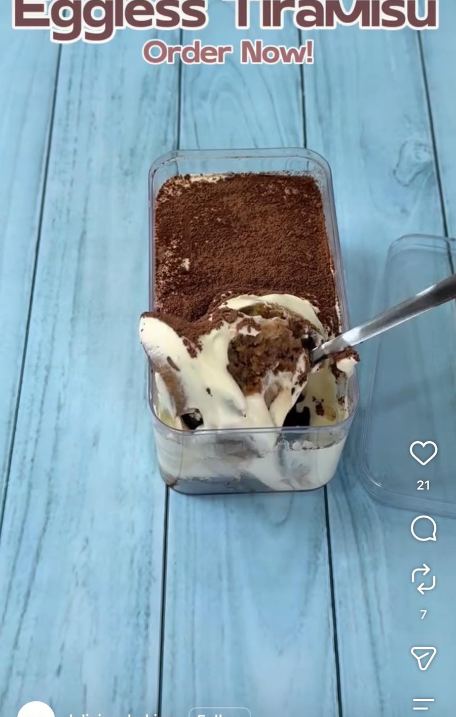 Eggless Tiramisu Order Now!